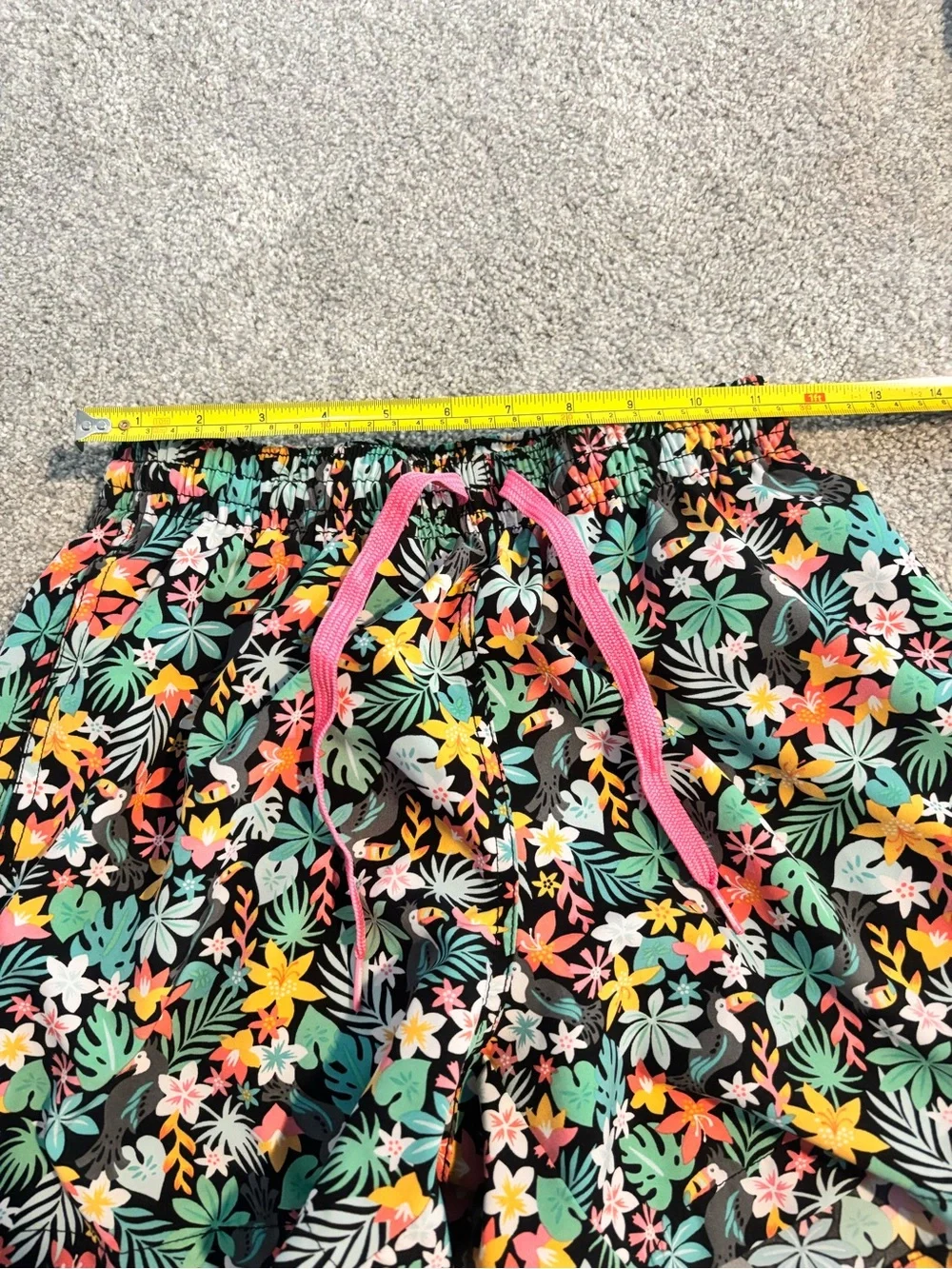 chubbies Black Tropical Floral swim trunks
